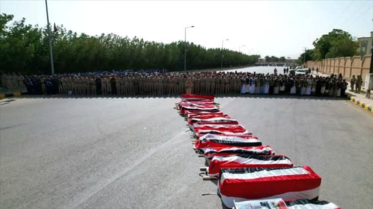 مأرب تودّع شهداء الجيش بعد استعادة جثامينهم بعملية تبادل مع المليشيات الحوثية